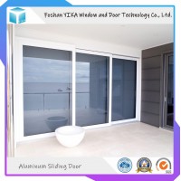 House Front Door Double Tempered Glass Aluminum Sliding Door